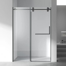 Load image into Gallery viewer, APLUS BN-MARTIN, Walk-in W 57"-66" H 78", Bathtub W 60" H 66", Framless Sliding Shower Door, 3/8" Clear Glass. BN MT Shower Door Set