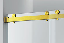 Load image into Gallery viewer, APLUS BN-BERLIN, Walk-in W 57"-66" H 76", Bathtub W 60" H 66", Framless Sliding Shower Door, 3/8" Clear Glass. BN BL Shower Door Set