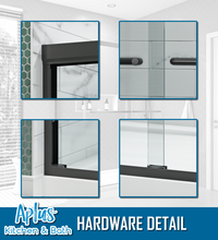 Load image into Gallery viewer, APLUS MOOPRY-D 57~60 in. W x 78 in. H, Framed Sliding Shower Door, 5/16" Clear Glass. MP-D Shower Door Set