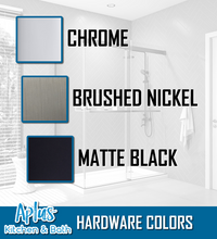 Load image into Gallery viewer, APLUS MILAN-DS 57~60 in. W x 60 in. H, Frameless Sliding Bathtub Door, 5/16" Clear Glass. ML-DS Bathtub Door Set