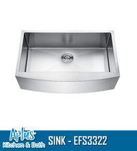 Load image into Gallery viewer, EFS3322 - Kitchen Stainless Steel Sink - Single Bowl - Front Mount - Handmade - Farmer Sink