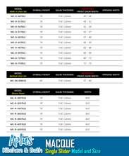 Load image into Gallery viewer, APLUS MACQUE-DS  57~60 in. W x 60 in. H, Frameless Sliding Bathtub Door, 7/16" Clear Glass. MC-DS Bathtub Door Set
