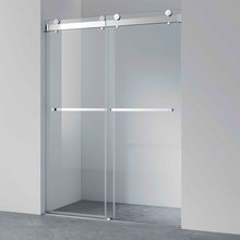 Load image into Gallery viewer, APLUS BN-BERLIN, Walk-in W 57&quot;-66&quot; H 76&quot;, Bathtub W 60&quot; H 66&quot;, Framless Sliding Shower Door, 3/8&quot; Clear Glass. BN BL Shower Door Set
