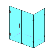 Load image into Gallery viewer, APLUS SUPPE-A Series Swing Door Set. Wall Hinge and Clamps style.
