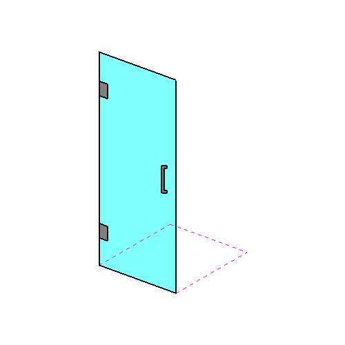 APLUS SUPPE-A Series Swing Door Set. Wall Hinge and Clamps style.