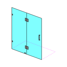 Load image into Gallery viewer, APLUS SUPPE-B Series Swing Door Set. Glass Hinge and Clamps style
