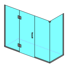 Load image into Gallery viewer, APLUS SUPPE-D Series Swing Door Set. Glass Hinge and U-channel style
