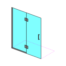 Load image into Gallery viewer, APLUS SUPPE-D Series Swing Door Set. Glass Hinge and U-channel style
