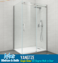 Load image into Gallery viewer, APLUS YANGTZE-DR 30 1/2~34 1/2 in. D x 78 in. H, Frameless Sliding Shower Enclosure, 5/16&quot; Clear Glass. YT-DR Return/Side Panel Set
