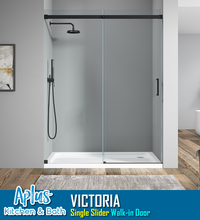 Load image into Gallery viewer, APLUS VICTORIA-D 45~60 in. W x 78 in. H, Frameless Sliding Shower Door, 5/16&quot; Clear Glass. VT-D Shower Door Set
