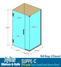 Load image into Gallery viewer, [SPC-DFRAC] SUPPE Series Swing Door Parts - Hardware (Door + Fixed Panel + Return Panel)
