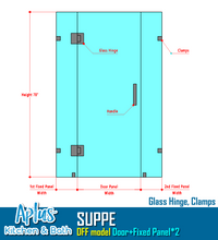 Load image into Gallery viewer, [SPB-DFAC] SUPPE Series Swing Door Parts - Hardware (Door + Fixed Panel * 2)
