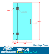 Load image into Gallery viewer, [SPB-DAC] SUPPE Series Swing Door Parts - Hardware (Door + Fixed Panel)
