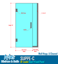 Load image into Gallery viewer, [SPC-DFAC] SUPPE Series Swing Door Parts - Hardware (Door + Fixed Panel)
