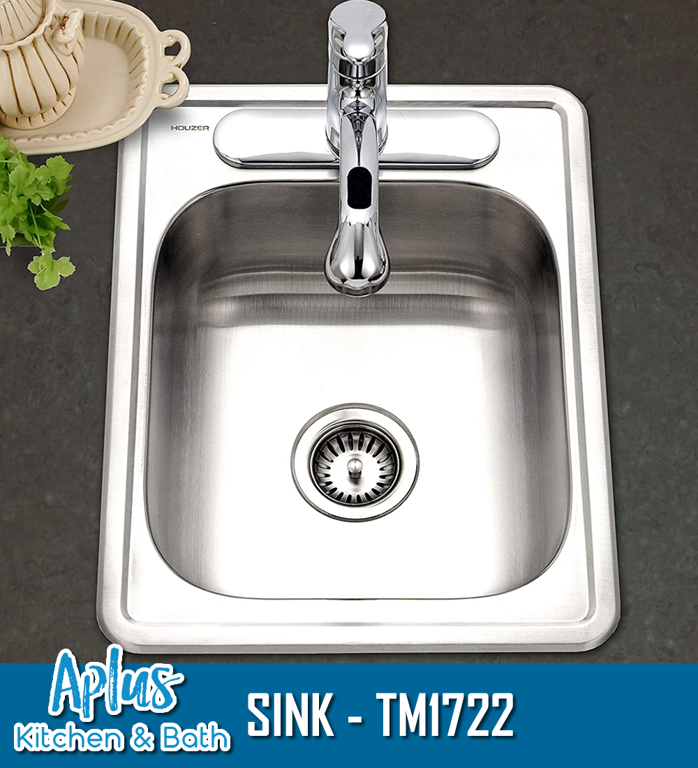 TM1722 - Kitchen Stainless Steel Sink - Single Bowl - Top Mount