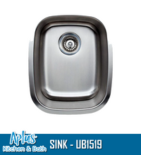 Load image into Gallery viewer, UB1519 - Kitchen Stainless Steel Sink - Single Bowl - Under Mount
