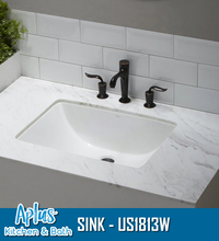 Load image into Gallery viewer, US1813W - Bath Ceramics Sink - Single Bowl - Under Mount
