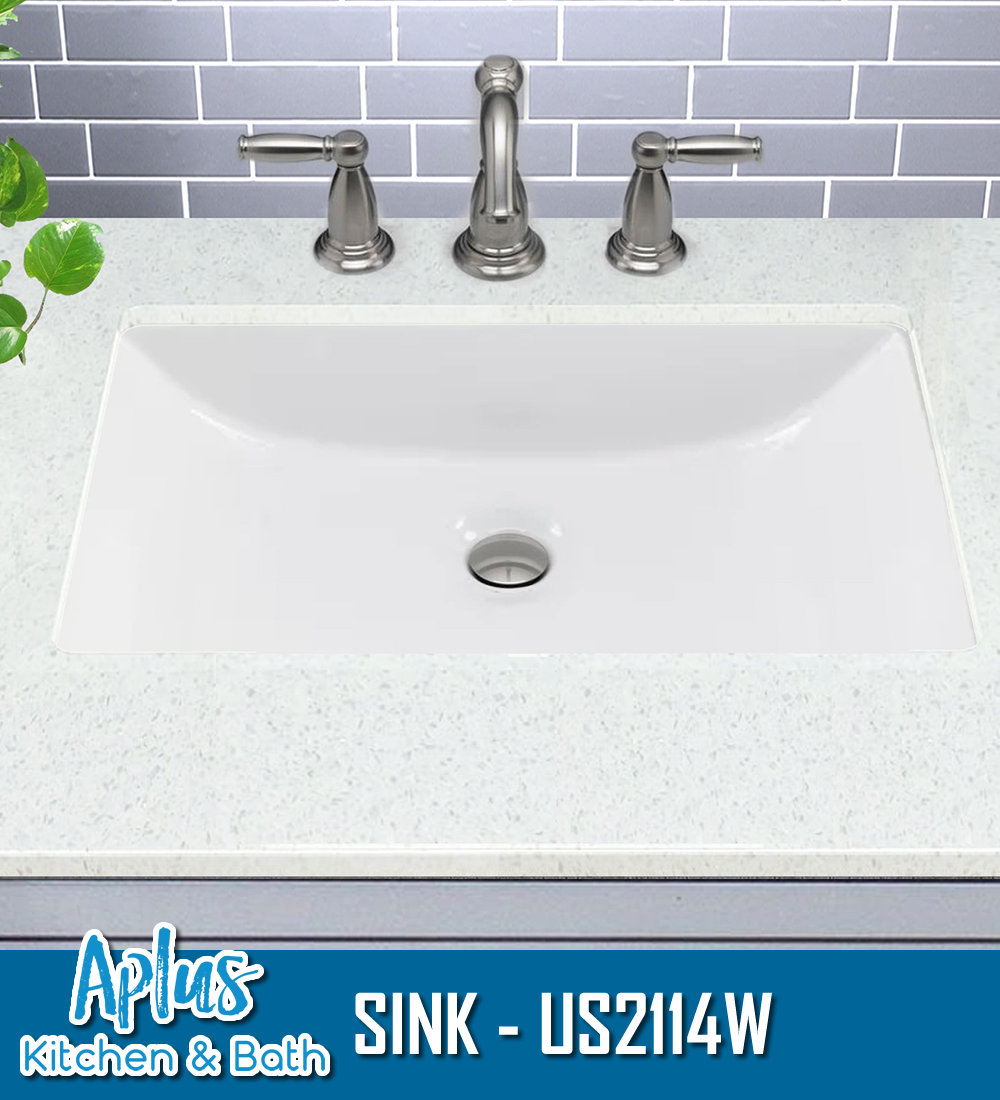 US2114W - Bath Ceramics Sink - Single Bowl - Under Mount