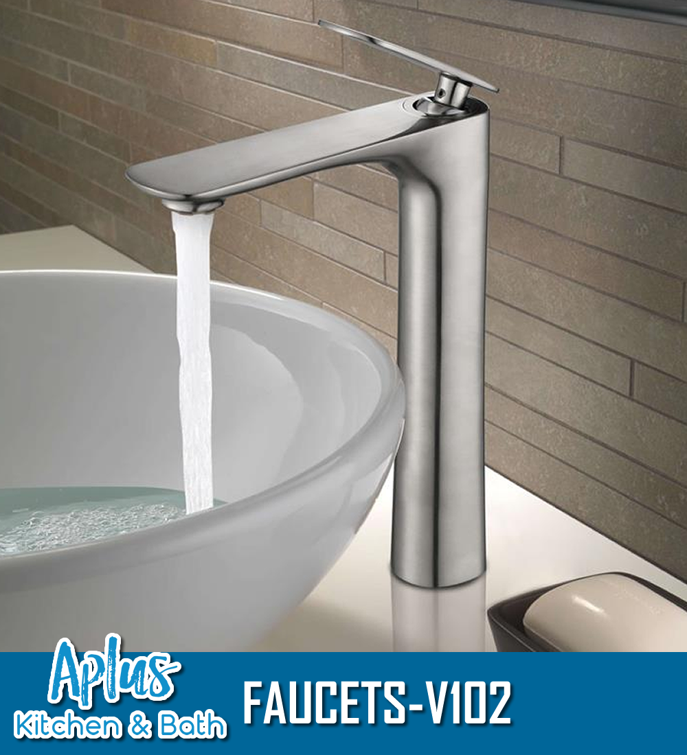 V102 - Bath Vessel Sink Faucet - Brushed Nickel