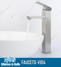 Load image into Gallery viewer, V104 - Bath Vessel Sink Faucet - Brushed Nickel
